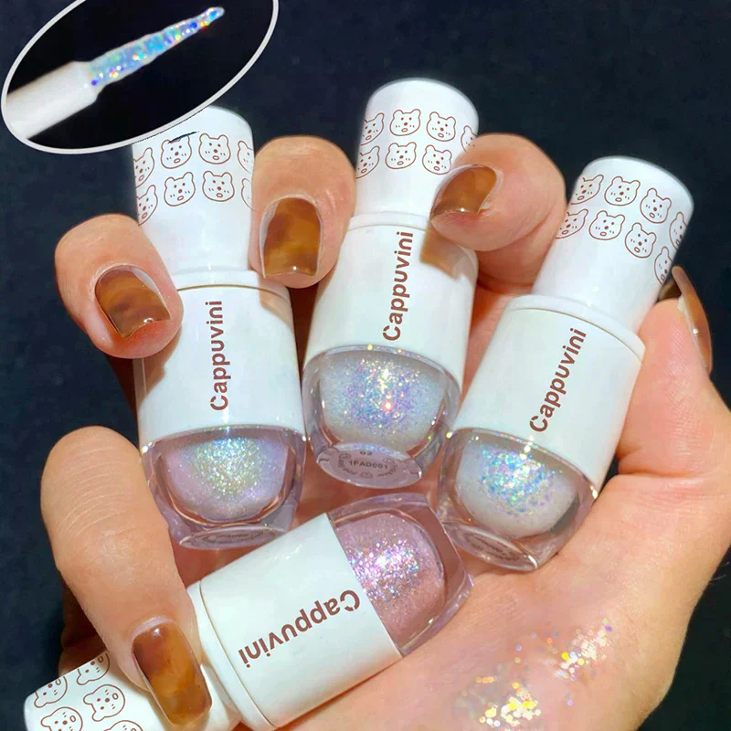 【Cappuvini】Ball Teardrop Liquid Eyeshadow Eye Makeup Lying Silkworm Pearl Super Sparkle High Gloss Glitter Fine Glitter Powder