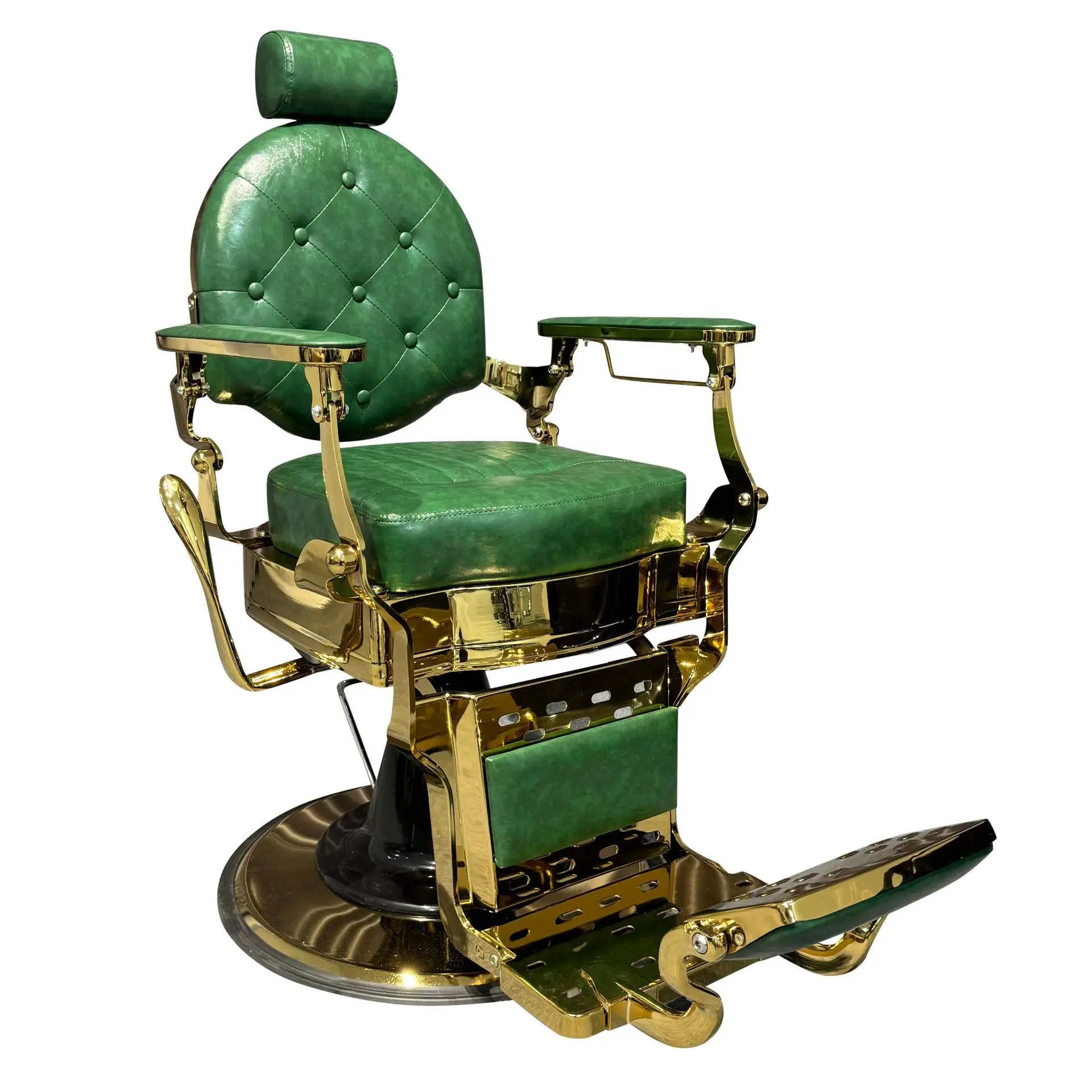 

Foreign trade high-end oil head hair salon chair barber shop men's retro hair salon special rotating lift can be put down