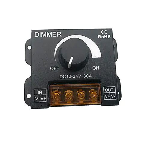 DC12V-24V LED Switch 30A 360W Voltage Regulator Adjustable Controller For Strip Light Lamp Dimming Dimmers