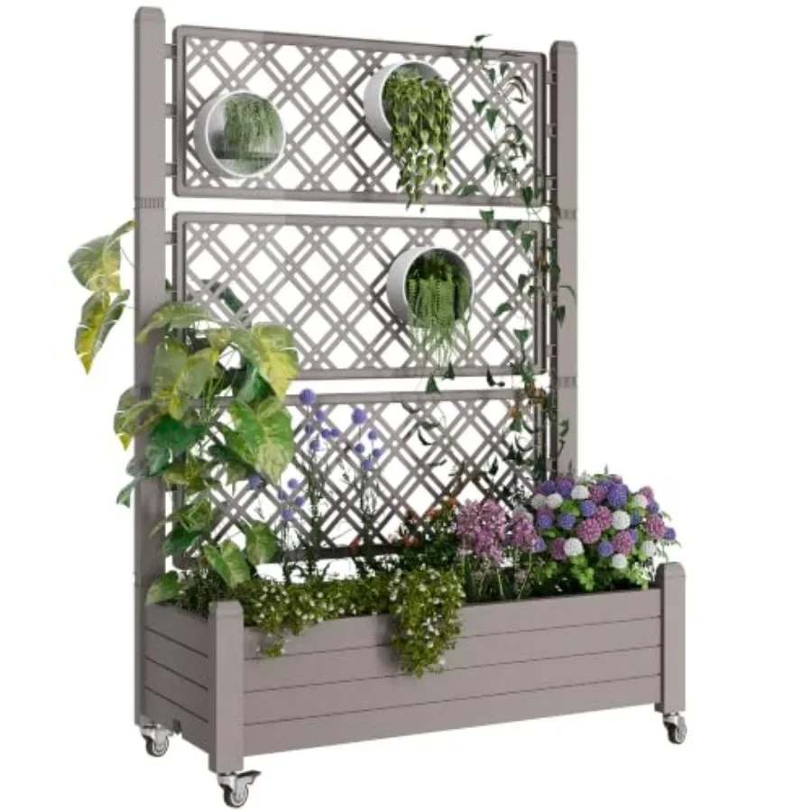 Raised Garden Bed with Wheels 61.2