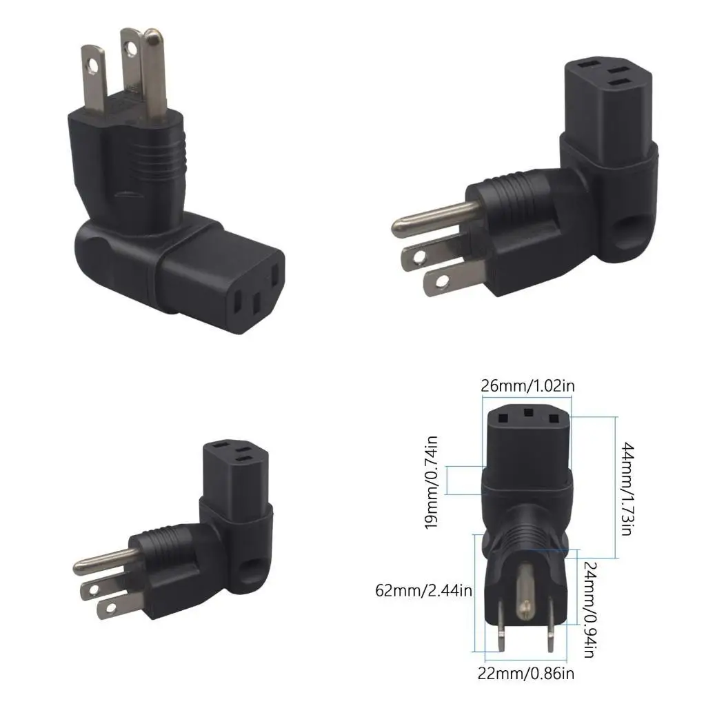 

Y1UB Nema 5-15P to C13 Power Conversion Plug, 3Pin Plug to C13 Power Adapter