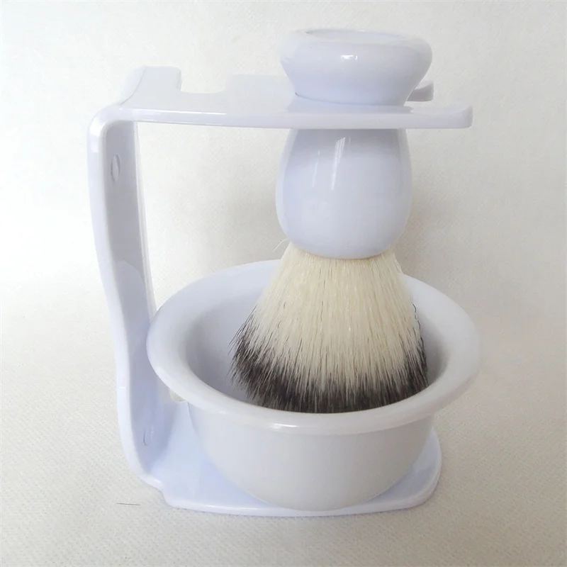 1Pcs Shaving Brush Holder Set for Men Shaving Brush Bowl Holder Support Beard Brush Shaving Razor Beard Clean Shaver Acrylic Kit