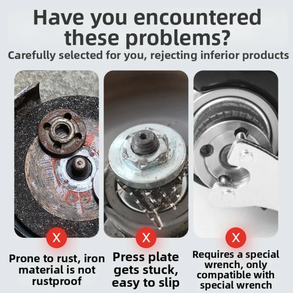 

Для угловой шлифовальной машины: верхняя прижимная пластина без инструментов, установка без инструментов, надежный механизм фиксации, легкая разборка.