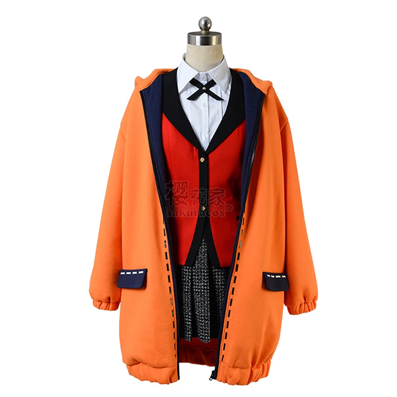 COS-KiKi Anime Kakegurui-Compulsive Gambler Yomoduki Runa School Uniform Cosplay Costume Halloween Party Outfit Women Daily Wear