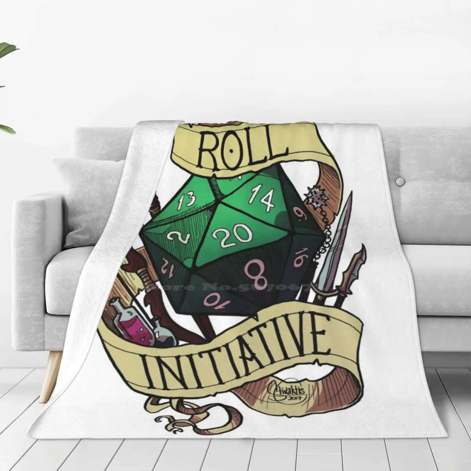 Roll Initiative Top Quality Comfortable Bed Sofa Soft Blanket Dnd And Dragons D20 The Adventure Zone 20 Sided Die Gaming Dice