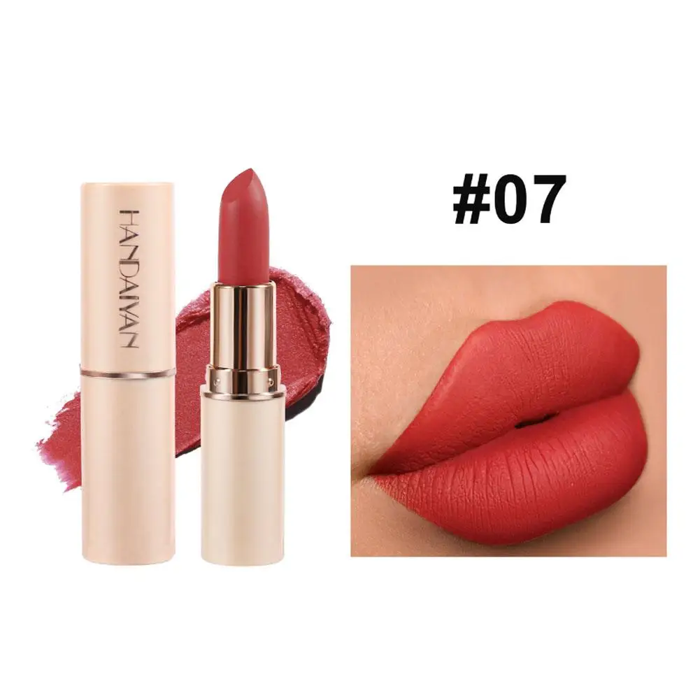 Batom vermelho profundo fosco 8 cores, à prova d'água, longa duração, cosméticos, brilho, hidratante, maquiagem natural feminina, sexy, nude q2u2