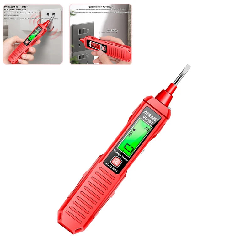 Pen Type Digital Multimeter Counts Voltage Tester 50/60Hz Intelligent Current Meter AC 12-300V Non-Contact Wire Detector