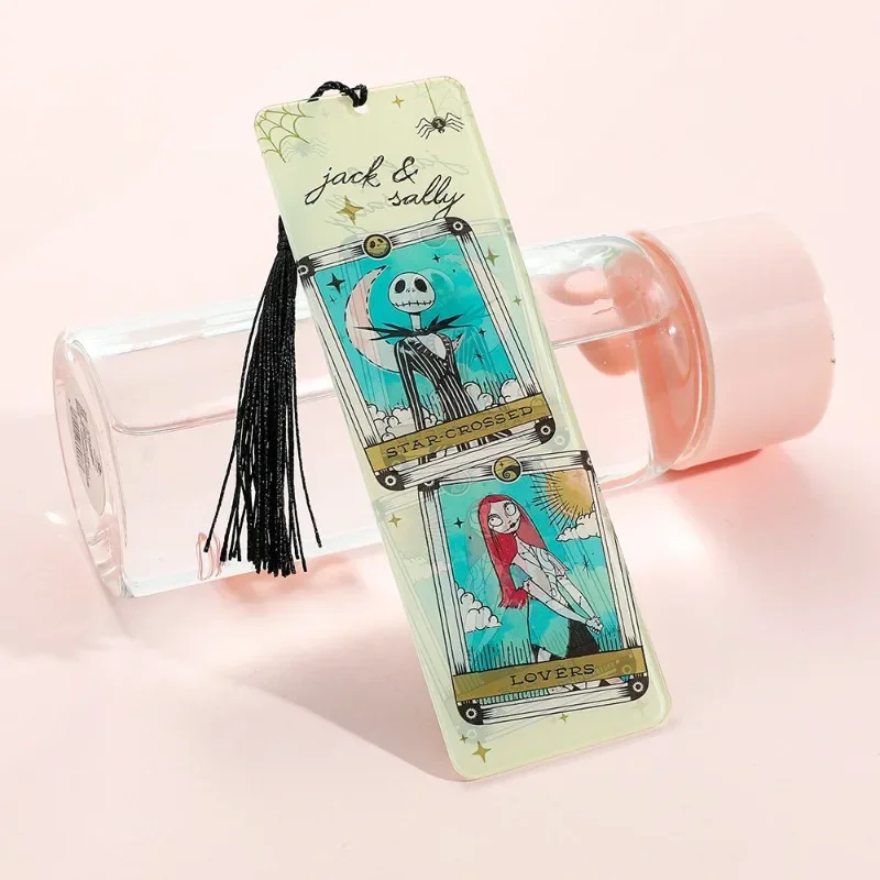 The Nightmare Before Christmas Acrylic Bookmark Jack Sally Disney Book Marker Page Mark Holder Paper Clip Student Reader Gifts