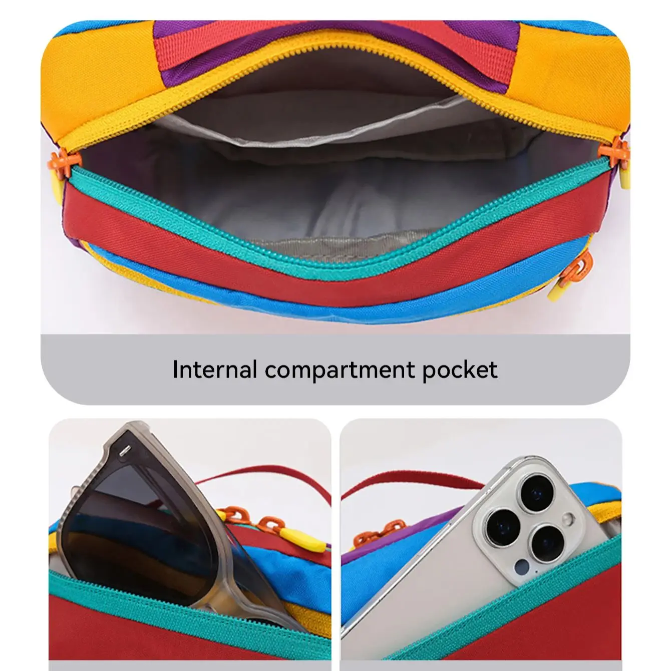 WRELS Tas Selempang Tahan Air Tas Bahu Tunggal Tas Dada Ringan Tas Pinggang Kapasitas Besar Tas Fanny Hiking Luar Ruangan