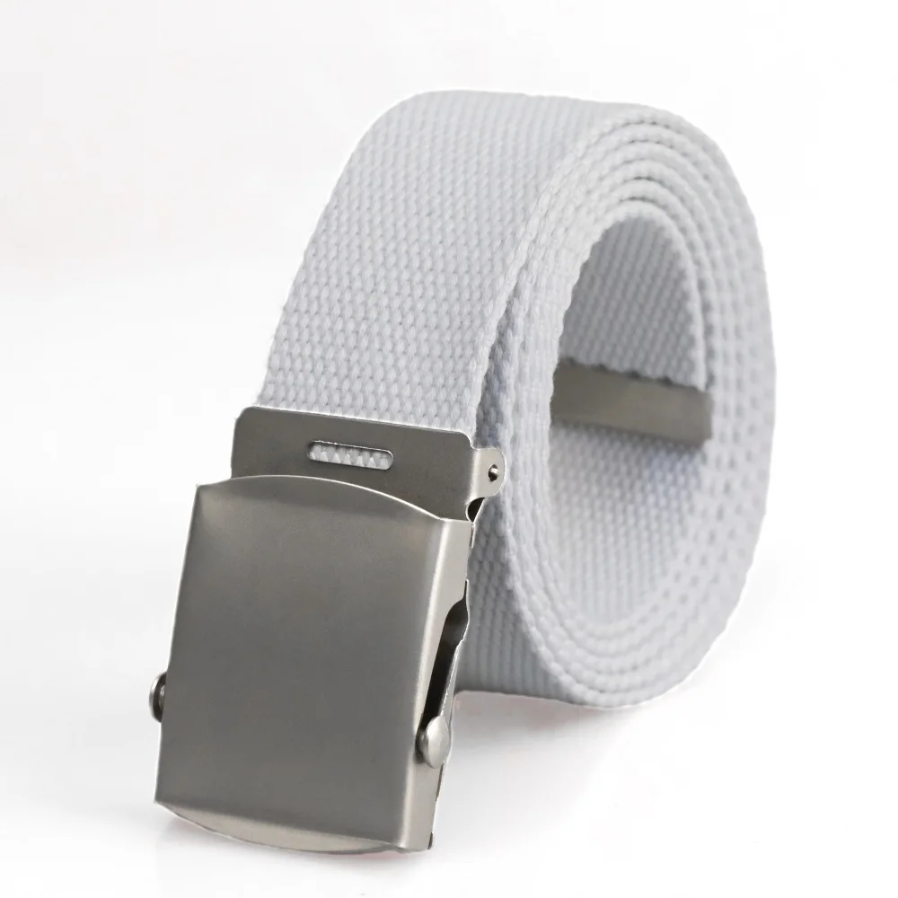 2025 New Canvas Men\'s Belt Personality Digital Print Hard Plastic Buckle Outdoor Breathable Braided Belt Male Spot Wholesale