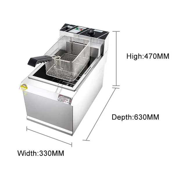 Deep Commercial Chicken Induction Temperature Control Electric Deep Fryer Full Size Electric Industrials Restaurant Deep Fryer