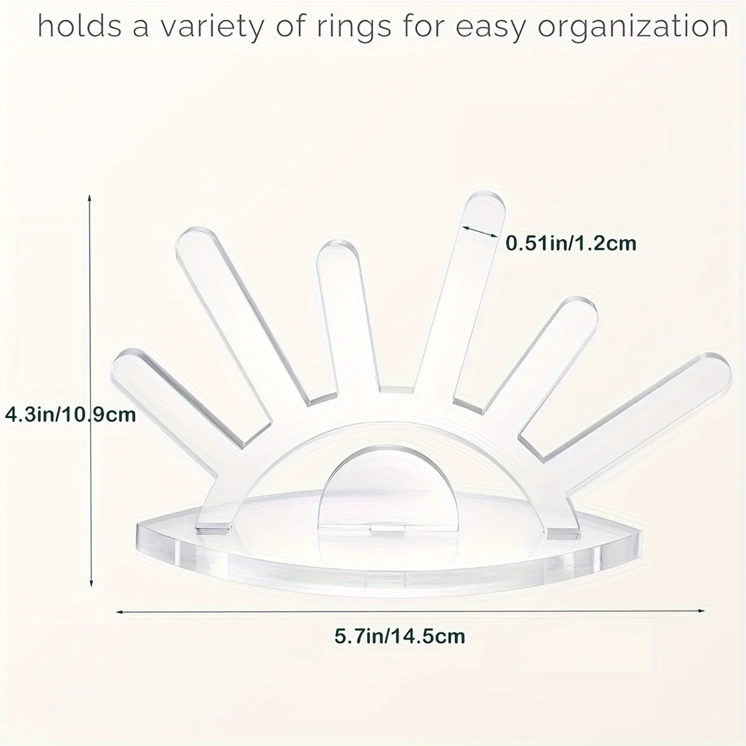 "Versatile Display" Elegant Acrylic Ring Holder - Oval Jewelry Display Stand For Rings, No Power Needed