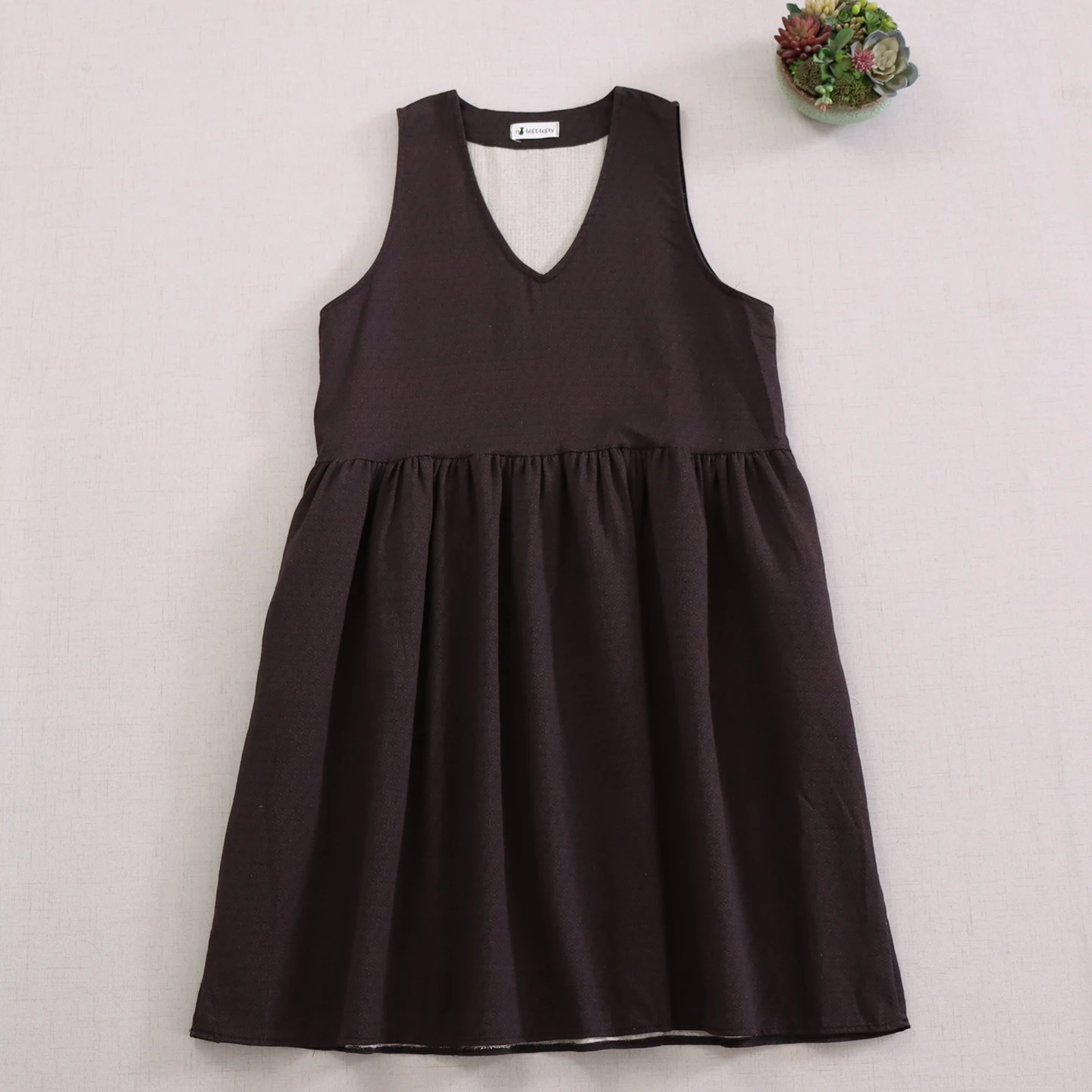 Japanese Vintage Mori Girl Printed Outwear Vest Dress Women Autumn New V-Neck Sleeveless Casual Loose Retro A-Line Tank Dresses