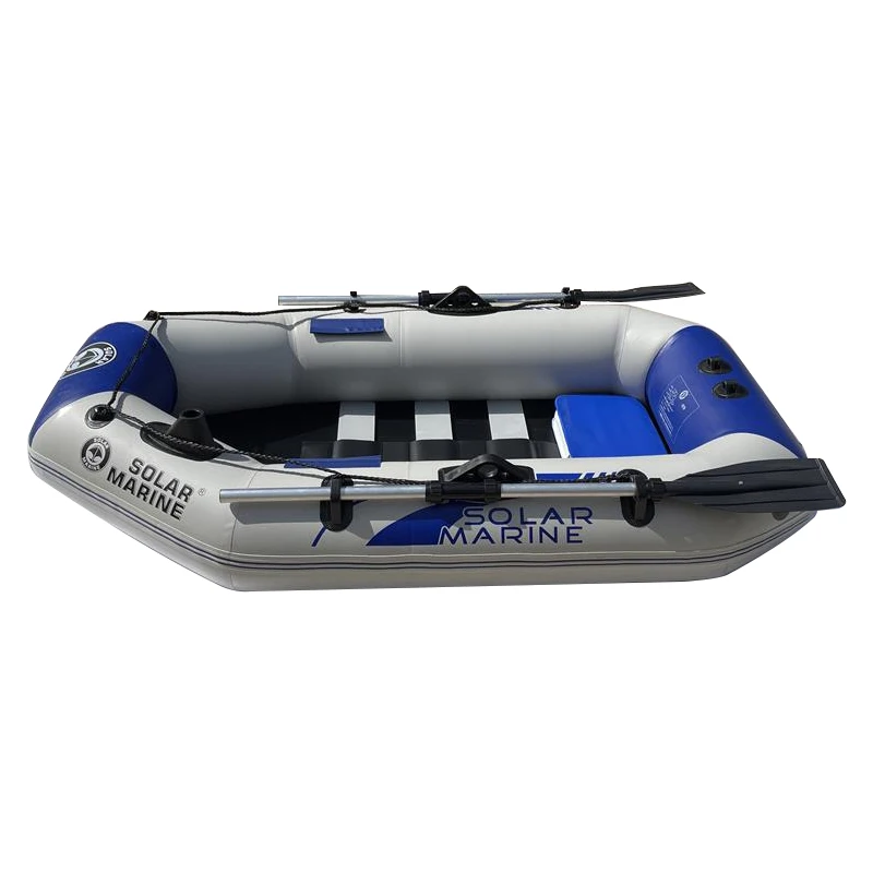 Solar Marine 0.7mm PVC Fishing Boat Single Inflatable Kayak Anti-Flood Rescue Dinghy Hovercraft Outdoor Diving Surfing
