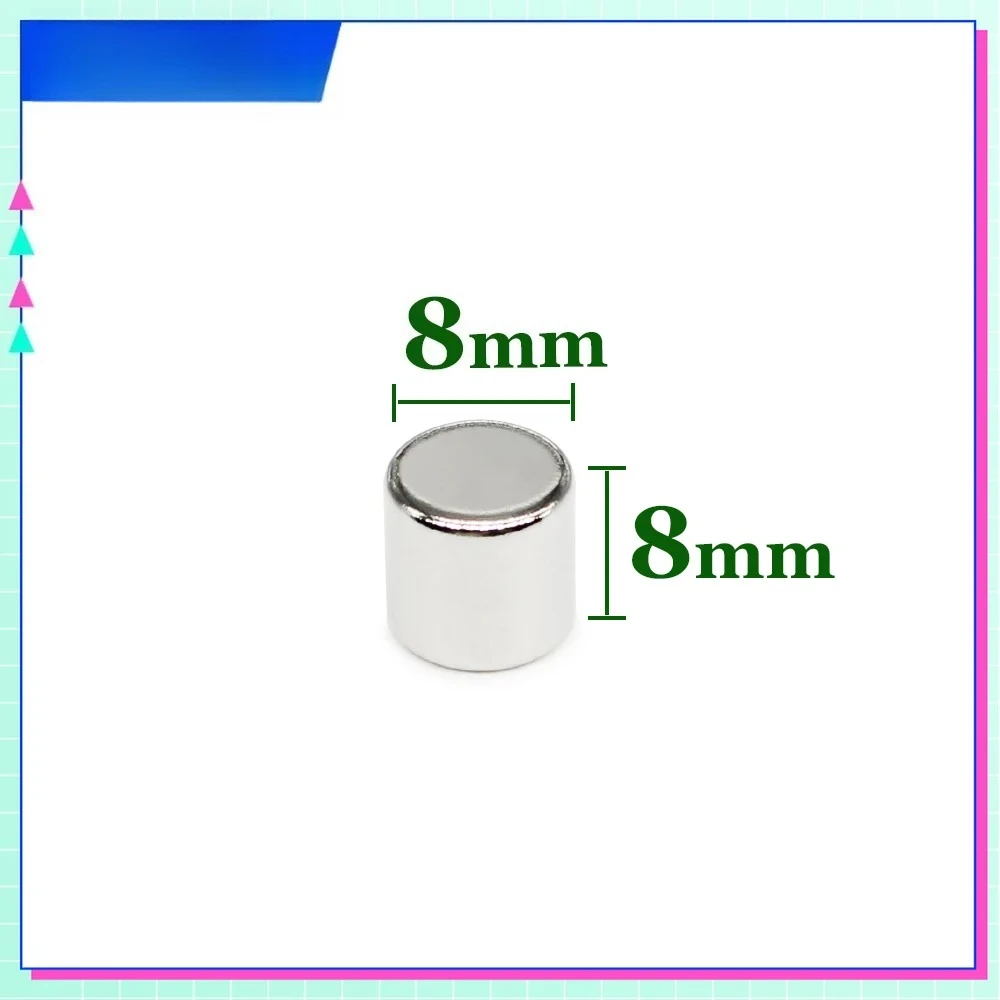 8x8 Search Minor Diameter Magnet 8mm x 8mm Bulk Small Round Magnets strong 8x8mm Neodymium Magnets Disc 8*8 Circular