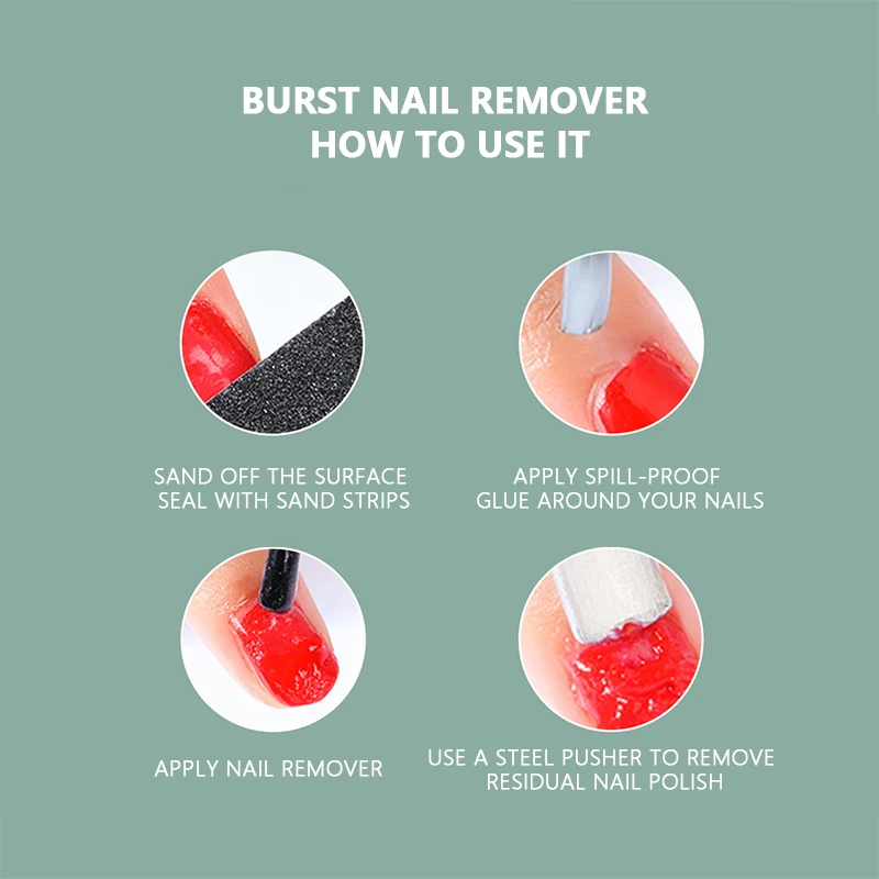 Magic Remover Nail Gel Polish Remover UV Gel Polish Delete Magic Burst Nail Gel Remover Semi Permanent Varnish Polish 15ml