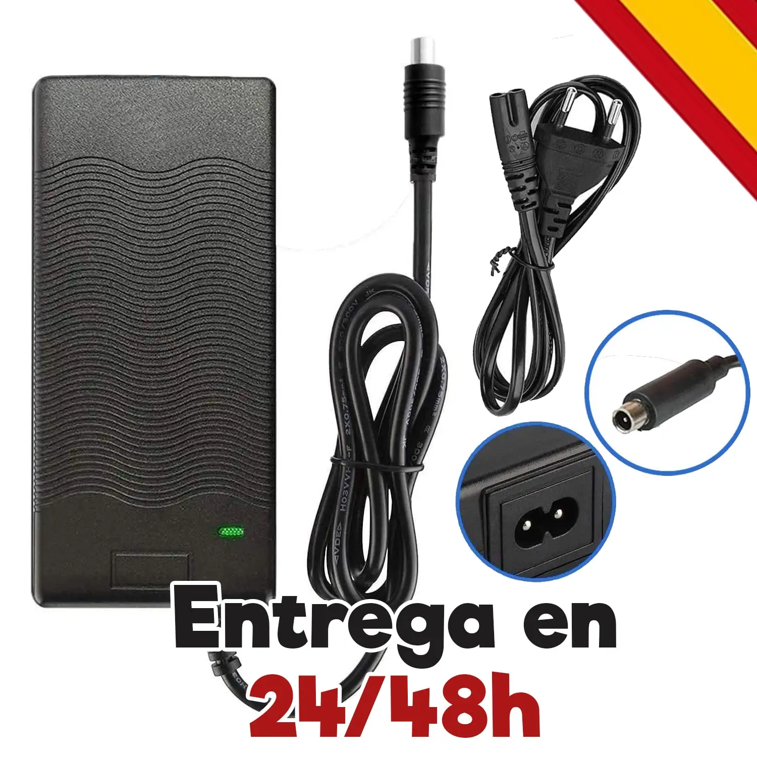 Cargador de Batería de Litio 42V 2A Compatible con Patinete Xiaomi Scooter M365 Ninebot ES1/ES2