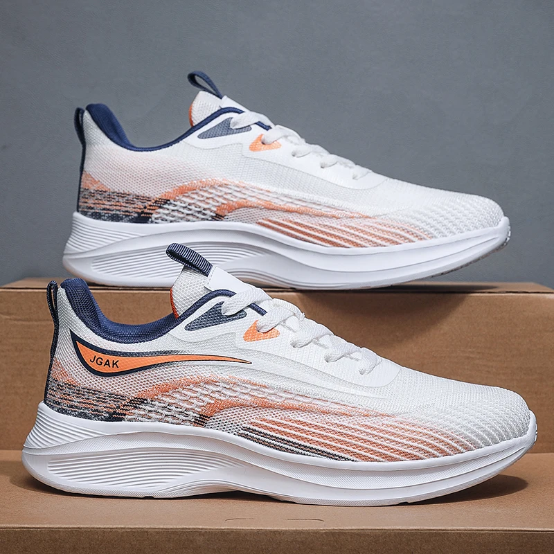 

Casual sports shoes men's four season fashion new outdoor thick sole anti slip wear-resistant running breathable casual sneakers