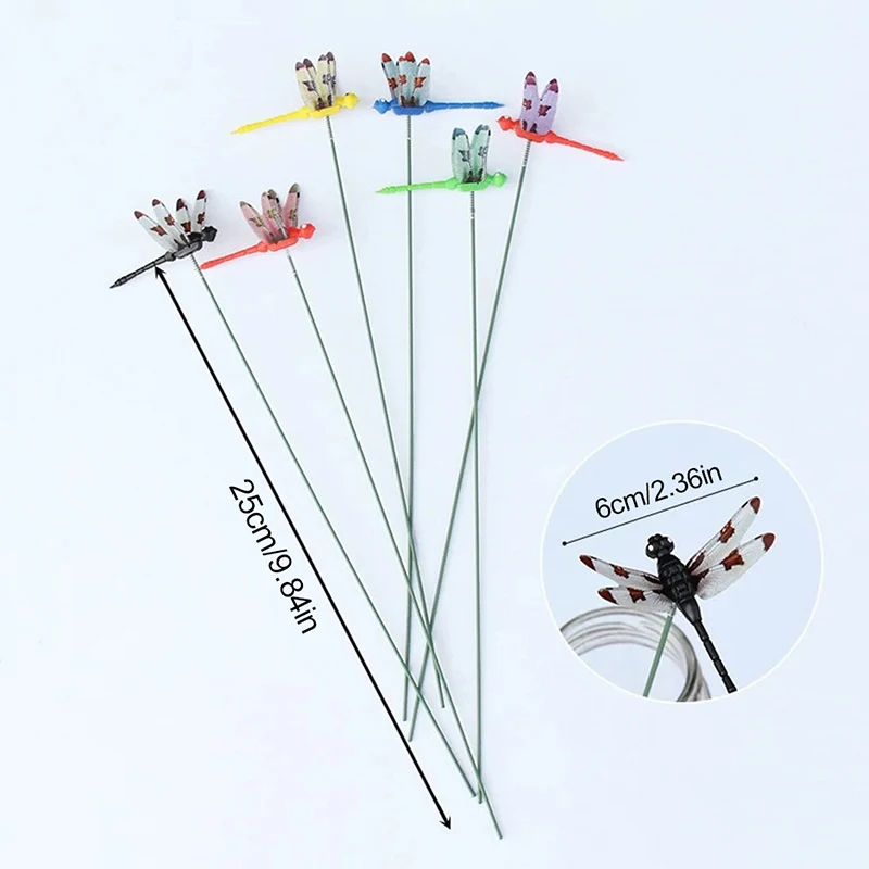 3D 시뮬레이션 잠자리 삽입 야외 마당 잔디 장식 스틱, 화분 식물 정원 장식 말뚝, 10 개