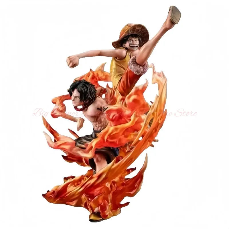 

【В наличии】Коллекционная фигурка MEGAHOUSE POPMAX серии «One Piece»: Луффи и Эйс, лимитированная серия к 20-летию, модель-игрушка