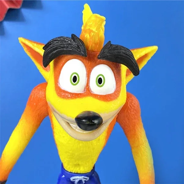 New 20cm Crash Bandicoot Anime Figure Peripheral Kawaii Model Room Decoration Collection Desktop Ornament Birthday Gifts Toy Kid