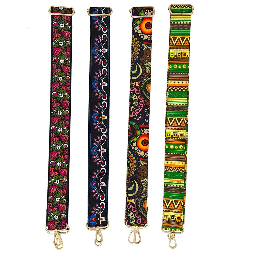 Fashionable and Versatile Shoulder Strap with Adjustable Ethnic Style Bag Strap, Replaceable Multi-functional Luggage Accessorie