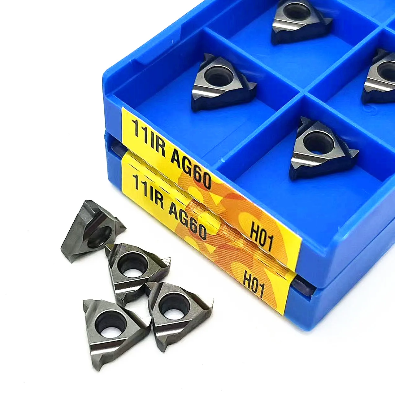 เครื่องมือกลึงเกลียวแบบสอดสำหรับตัดกลึง CNC เครื่องมือกลึงโลหะ11IR เครื่องกลึงเกลียวอะลูมิเนียม H01 11ER AG60