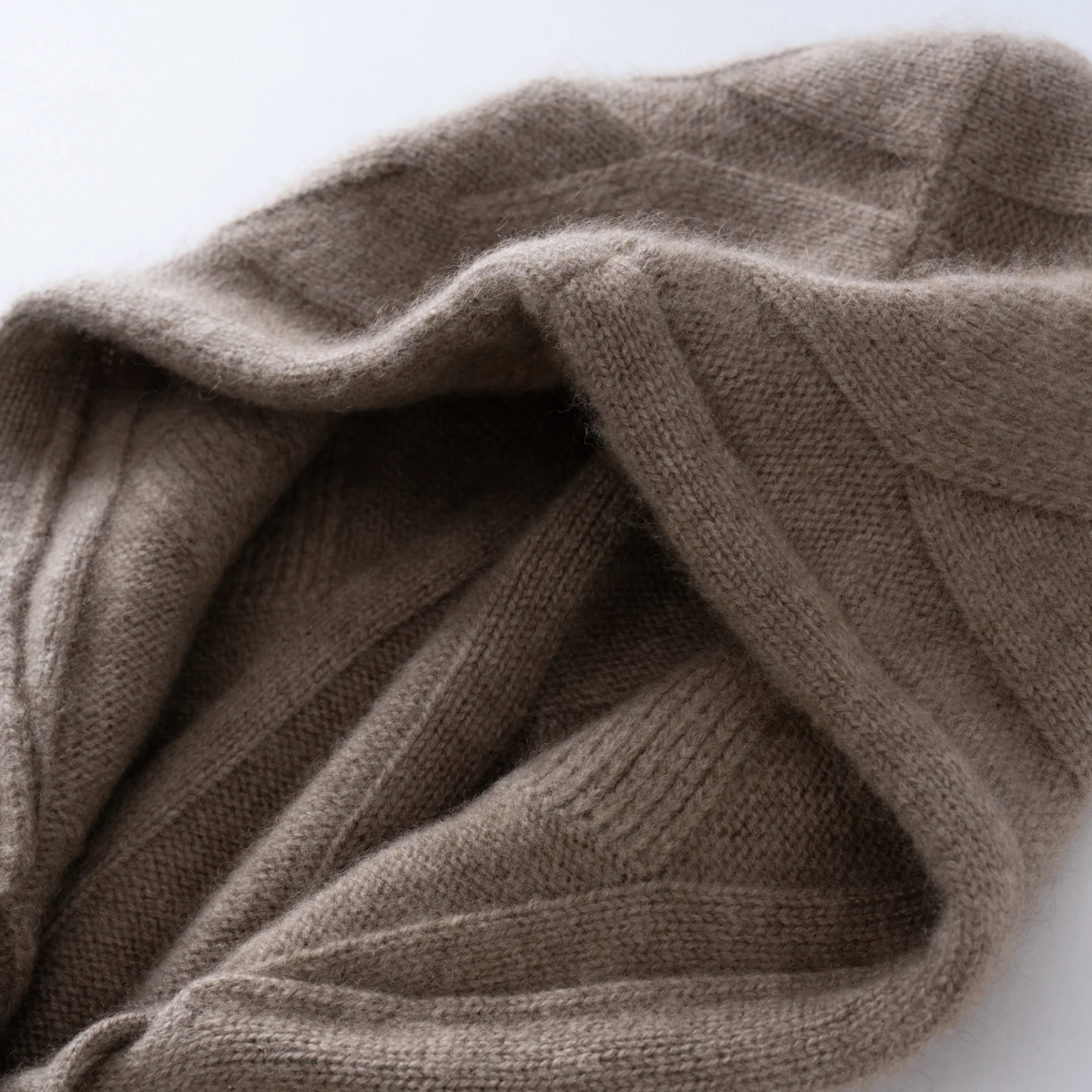 100%Natural Cashmere Balaclava Hat For Women Casual Winter Knitted Hats Outdoor Button-up Neck Hooded Scarf Warm Beanies Caps