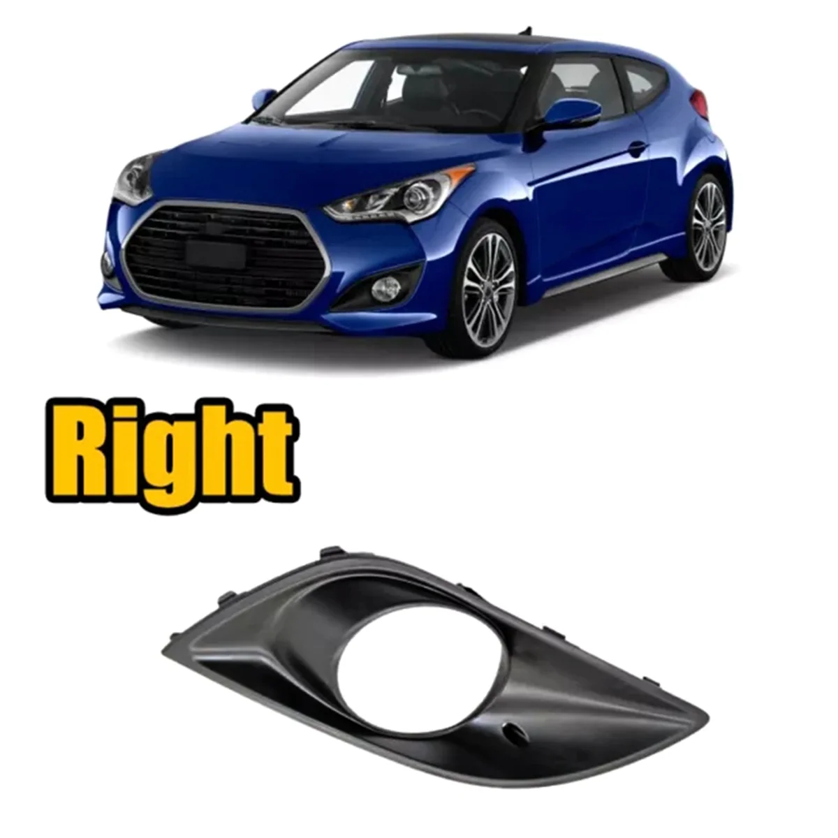 Automobile L&R Fog Lamp Light Cover 86524-2V500 86523-2V500 for Hyundai Veloster Turbo 2013-2017