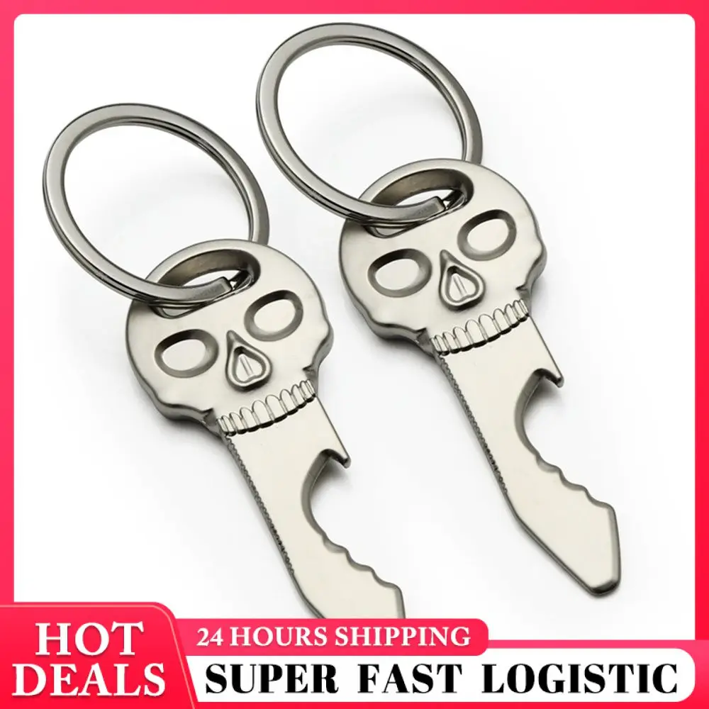 Metal Fashion Portable Household Pendant Skull Durable Kitchen Bottle Opener Simple Wear-resistant Key Chain Alloy Creativity