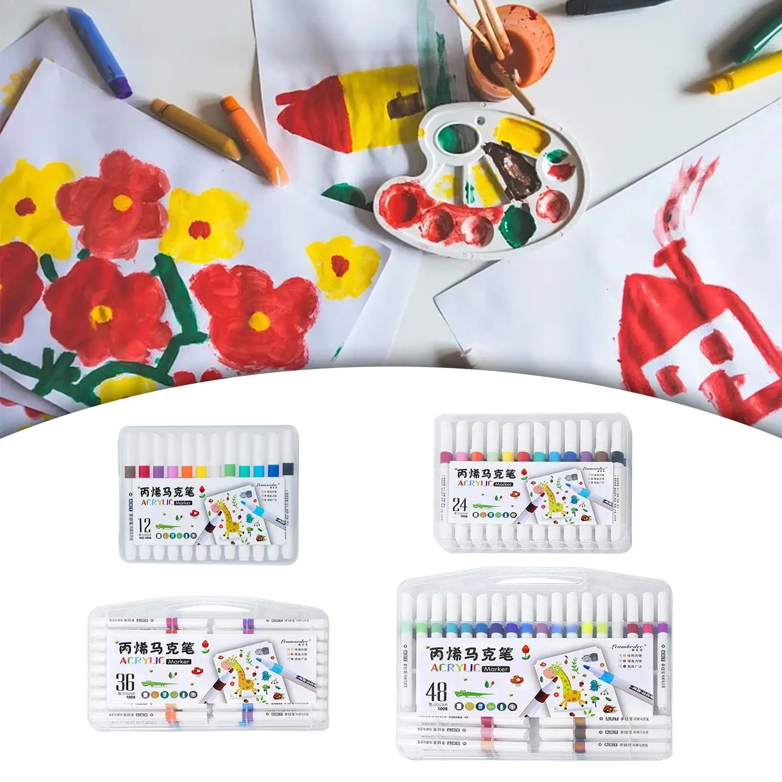 Ручки для рисования акриловыми красками, гладкие водонепроницаемые профессиональные маркеры для рисования по дереву, металлу, камням, окошку, поделки «сделай сам»