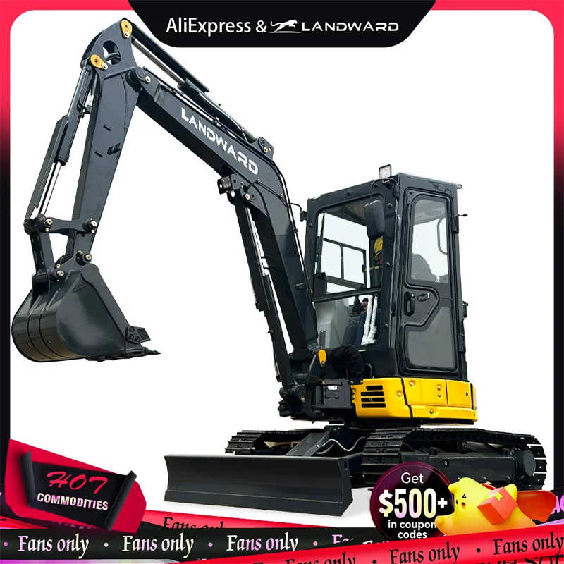 4 Ton Hydraulic Diesel Small Excavator For Sale Multifunctional Farm Orchard 2.5 Ton Bagger Customized High Quality Mini Digger