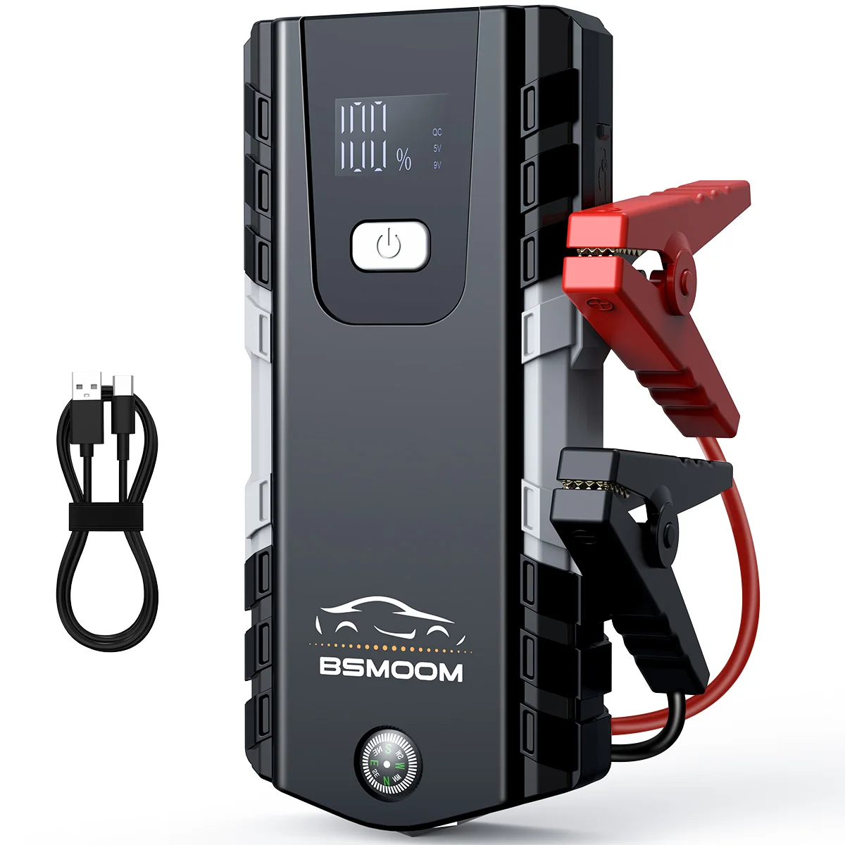 BSMOOM 6000A Auto-Notfall-Starterbatterie-Ladegerät, 8.0L Diesel und 10.0L 12V, Kompatibel mit Allen Automodellen.