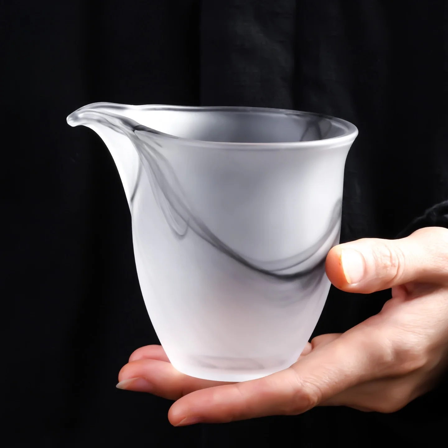 

260ML Ink Wash Jade Porcelain Fair Cup - Harmony Tea Dispenser Tea Sea Large Glass Glaze Chahai Kungfu Accessories