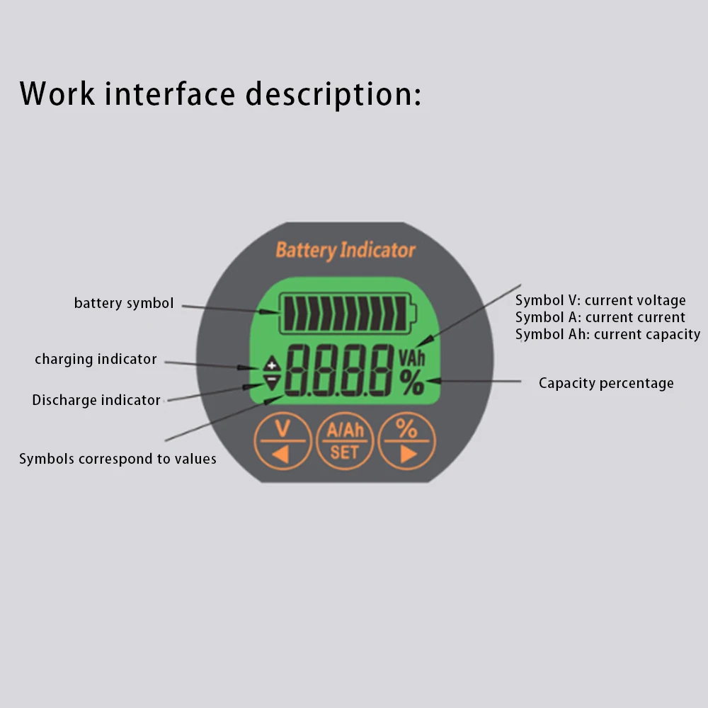 TR16 80V 350A Battery Capacity Monitor for Electric Vehicle Coulomb Counter Meter Lithium Lipo Lifepo4 Power Indicator