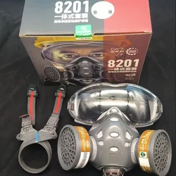 RespiratorFull Face Gas Mask With Safety Glasse Spray Paint Chemical Pesticide Decoration Formaldehyde With Filter
