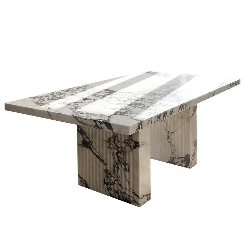 Rectangle simple dining table minimalist Italian minimalist style light luxury master design