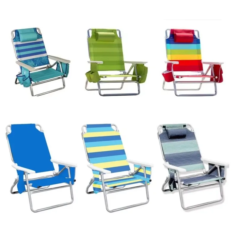 

Wholesale Backpack High Quality Folding Lightweight Beach Chair Portable Collapsible Adjustable Outdoor Camping Beach Chair