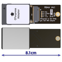 XT-XINTE PCI-e 4.0 CFexpress to M.2 NVMe 2230 M-key Gen 4x2 SSD Adapter Riser Card R94A for Canon R5 Z6Z7 XBOX CH SN530 SSD