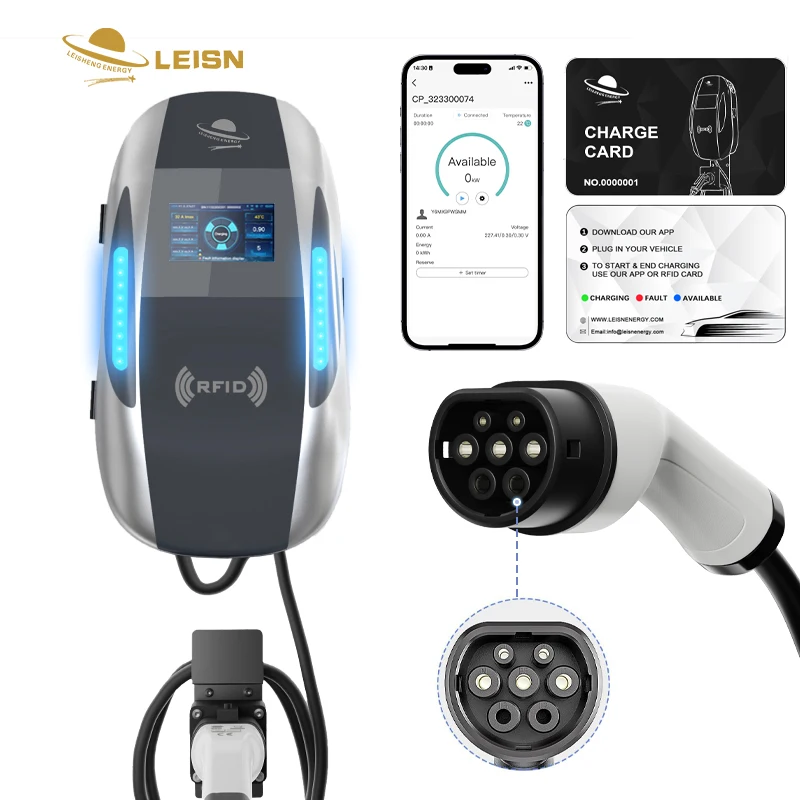 7KW Electric Car Charger With LCD Display, Supports Multiple Charging Modes, Can be Applied to Multiple Locations