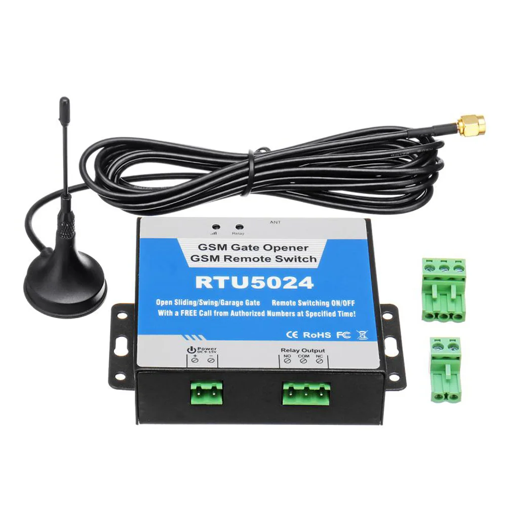 

Gate Relay Switches RTU5024 850/900/1800/1900MHz GSM Wireless Doors Access Opener for Household Bedroom Ornaments
