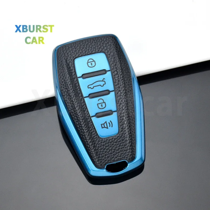 TPU Leather Car Key Cover Case Shell Holder Bag For Geely Coolray Atlas Boyue NL3 Emgrand X7 EX7 SUV GT GC9 Borui Accessories