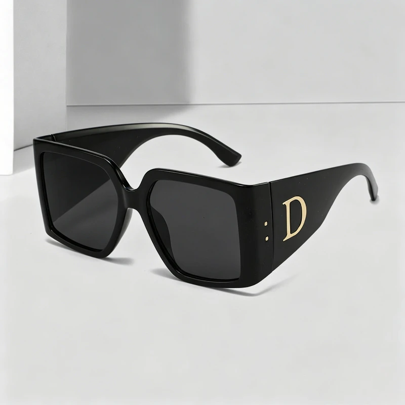 Gafas de Sol de Moda Extra Grandes para Mujer, Lentes de Sol de Lujo Vintage, Gafas de Sol con Protección UV400