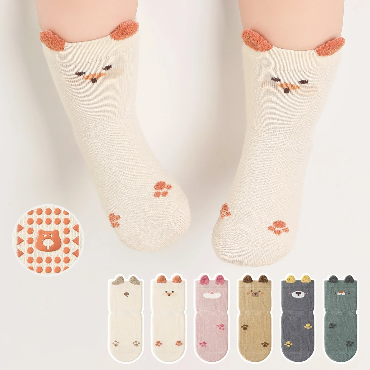 

0-5Years Kids Floor Socks For Girls Boys Autumn Winter New Children's Cotton Sock Cute Cartoon Baby Toddler Home Anti Slip Sock