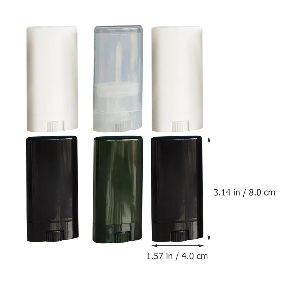 6Pcs Empty Lipstick Tube Containers Portable Deodorant Holders Lip Balm Lip Gloss DIY Travel Size Containers Tubes Empty
