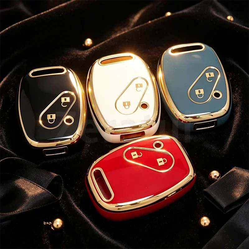2 Buttons TPU Car Key Case Cover for Honda Fit CIVIC JAZZ Pilot Accord CR-V Freed Freed Pilot StepWGN Insight Key Shell Fob