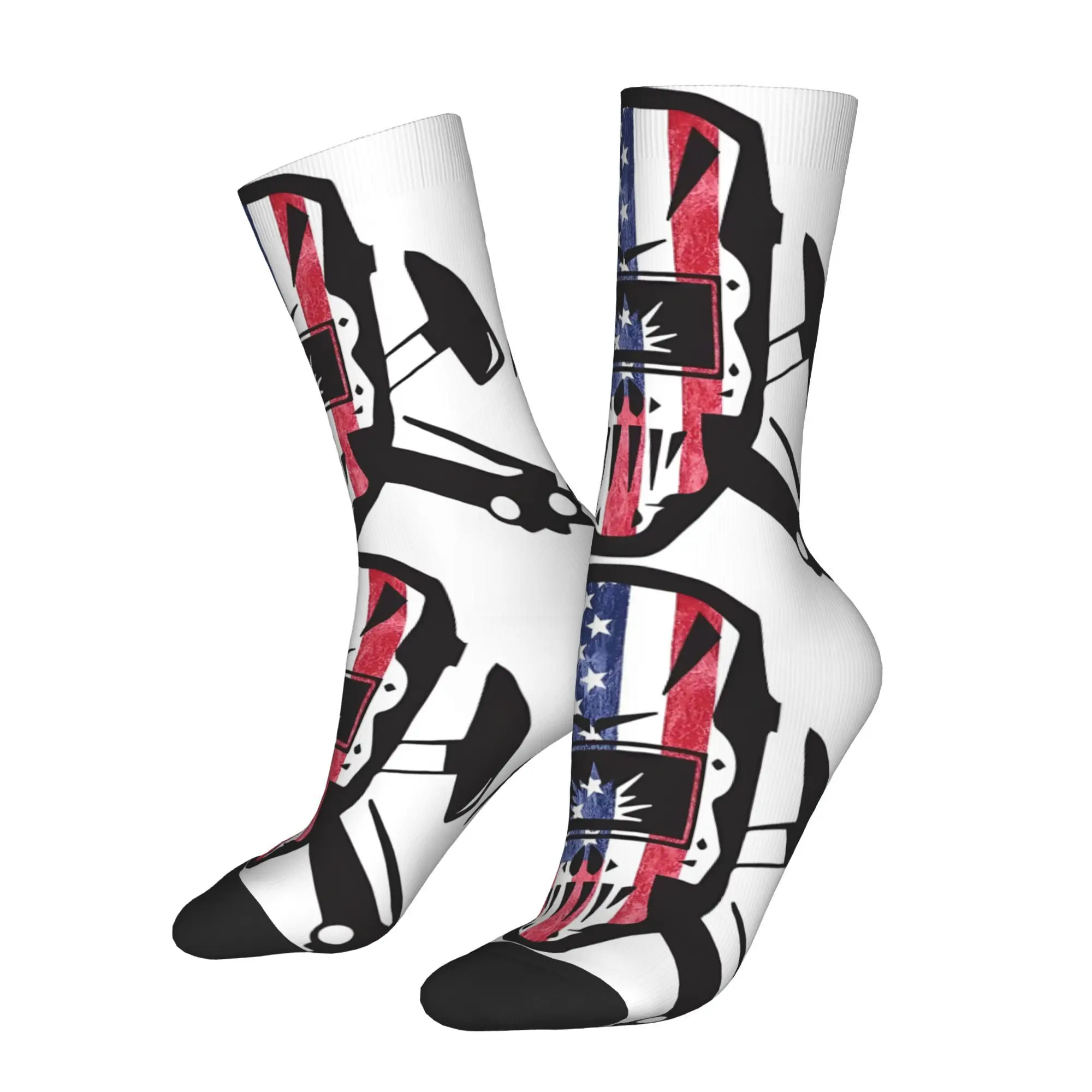 

Мужские носки с электросварщиком, круглые удобные чулки для езды на велосипеде, повседневная одежда