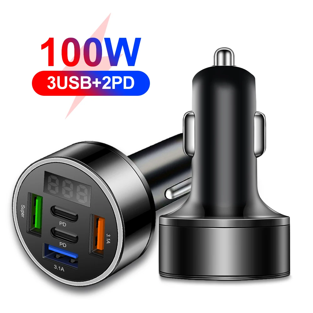 100W 5 Port Car Cha…