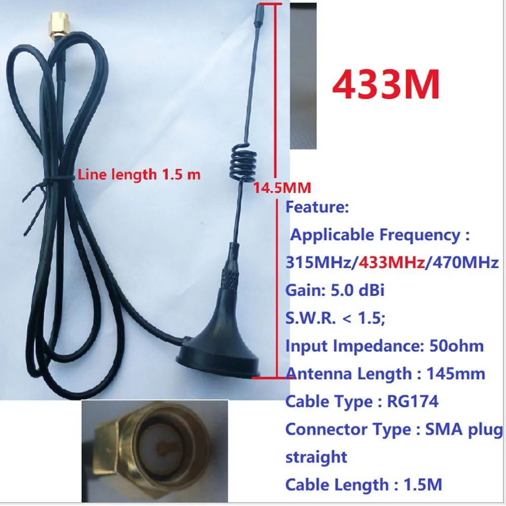 Imagem -05 - Transceptor Repetidor sem Fio 485 Mestre-escravo Controle 433m 868m Fsk Uhf Módulo Antena Peças Rt18a01 Rs485