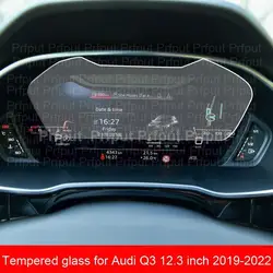 Tempered glass protective film For Audi Q3 Sportback 2021 2022 Dashboard virtual cockpit Instrument panel LCD screen protector